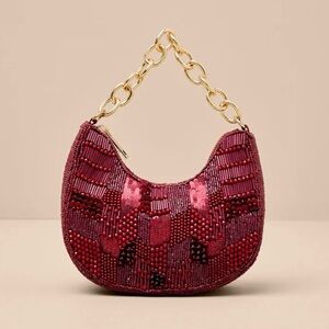 Lulu’s Red Beaded Women's Bag
